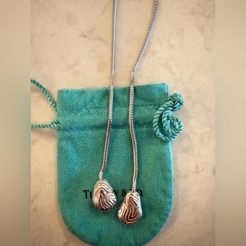 Tiffany & Co Sterling Silver Wood 1996 Lariat Wrap 41.3 Gram 41 Inch Necklace